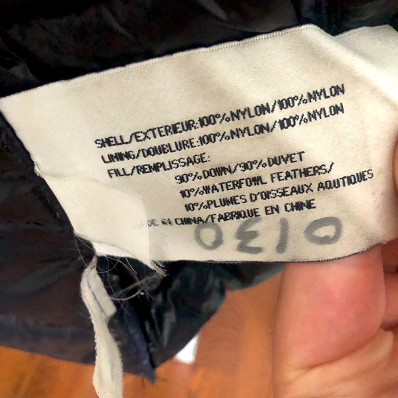 DKNY Foldable Down Hooded Jacket with Buckle - Dark Blue & Black - Picture 8 of 11